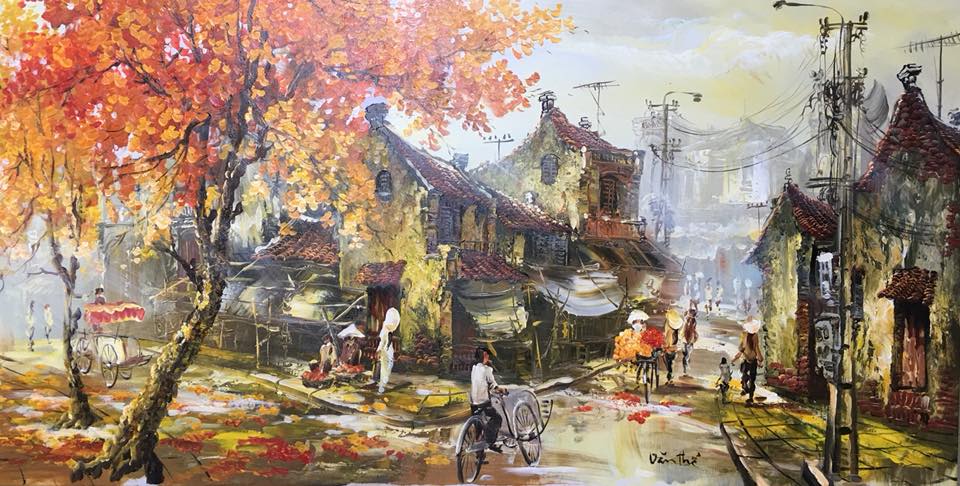 Tranh Sơn Dầu Phố Cổ